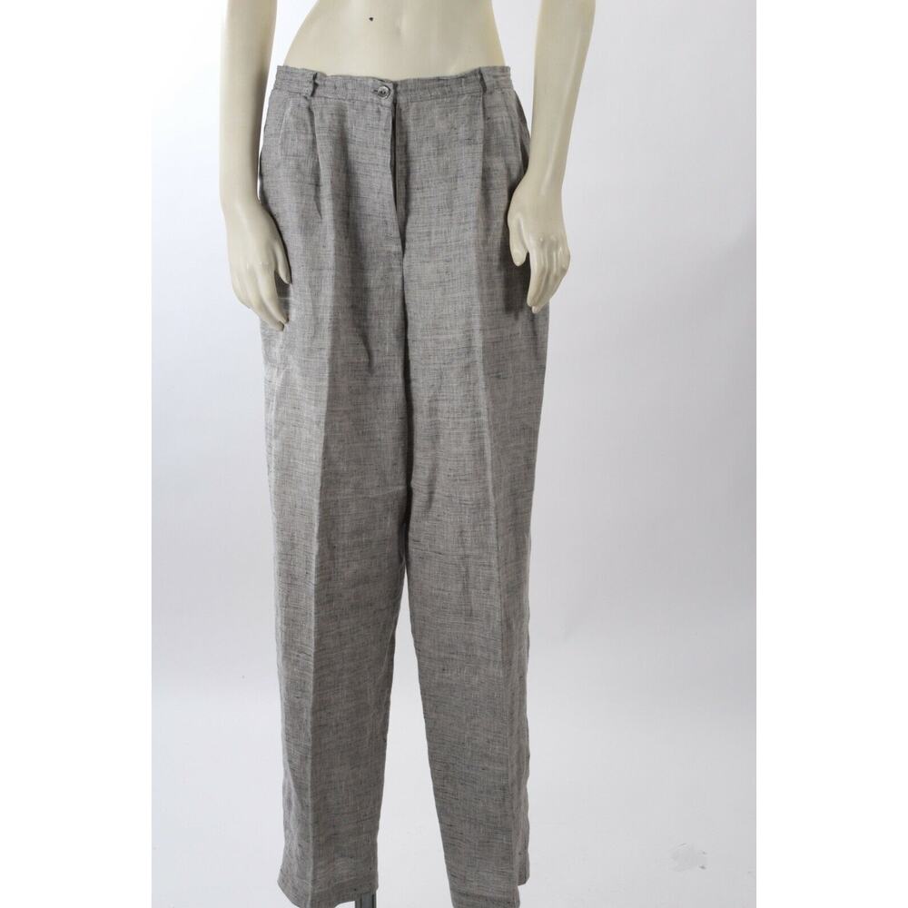 KGR for Nordstrom Gray Linen Pleated Trousers